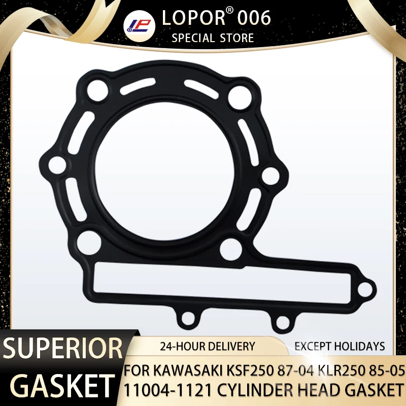 

Прокладка головки цилиндра двигателя мотоцикла Lopor для Kawasaki KSF250 87-04 KLR250 85-05 KSF KLR 250 11004-1121