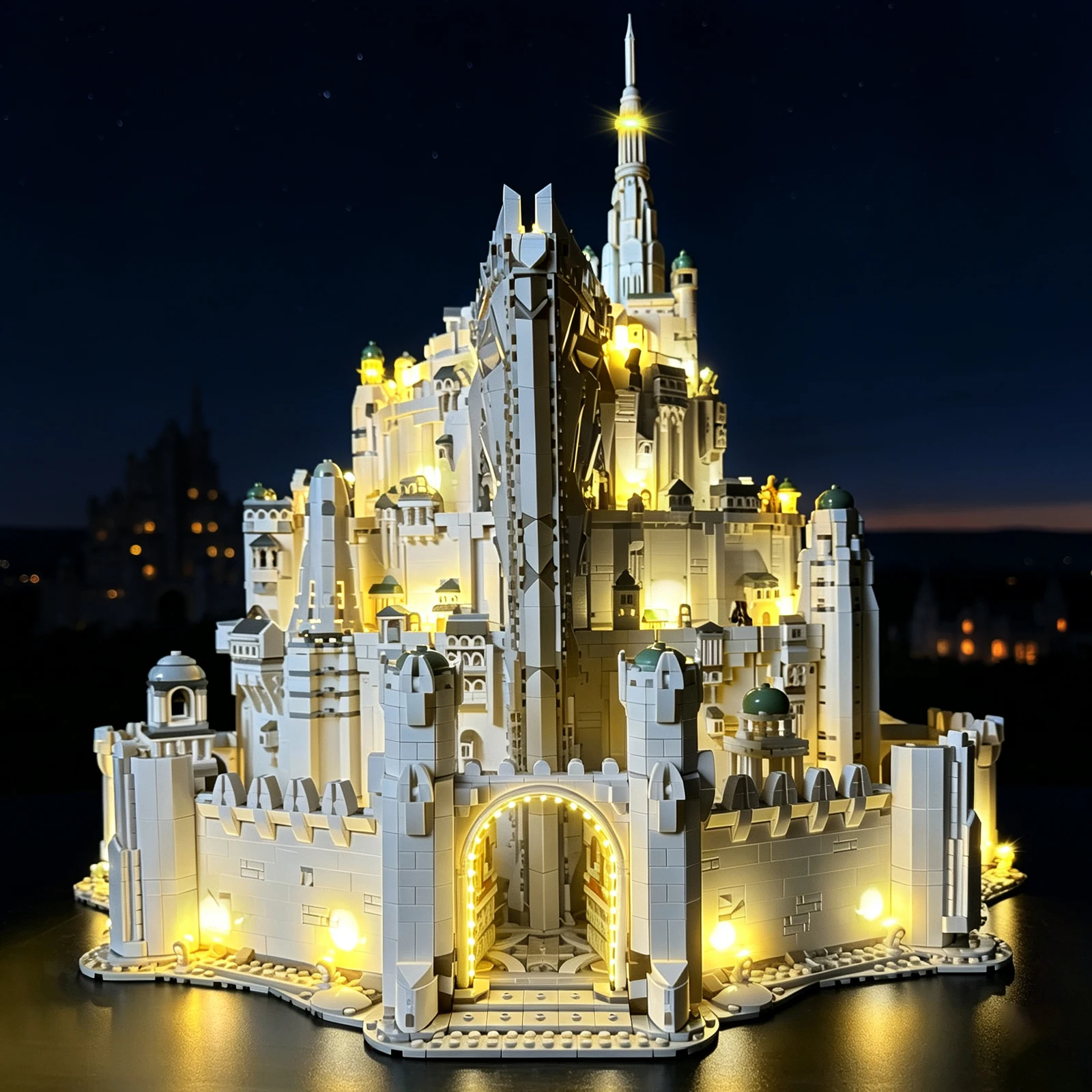 Фото Комплект светодиодного освещения LYBMTWF, совместимый с Lego 11377 «Властелин колец: Минас-Тирит» (модельные блоки в комплект не входят) №1