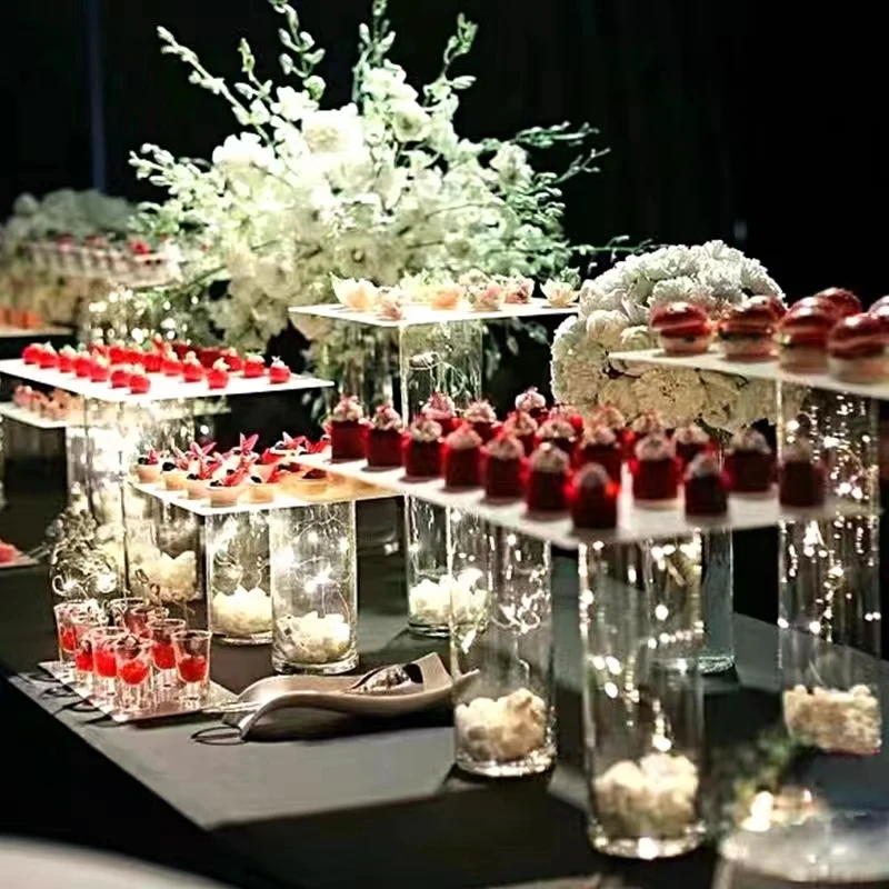 Акриловая подставка для буфета дисплей холодной еды Свадебный перерыв чая