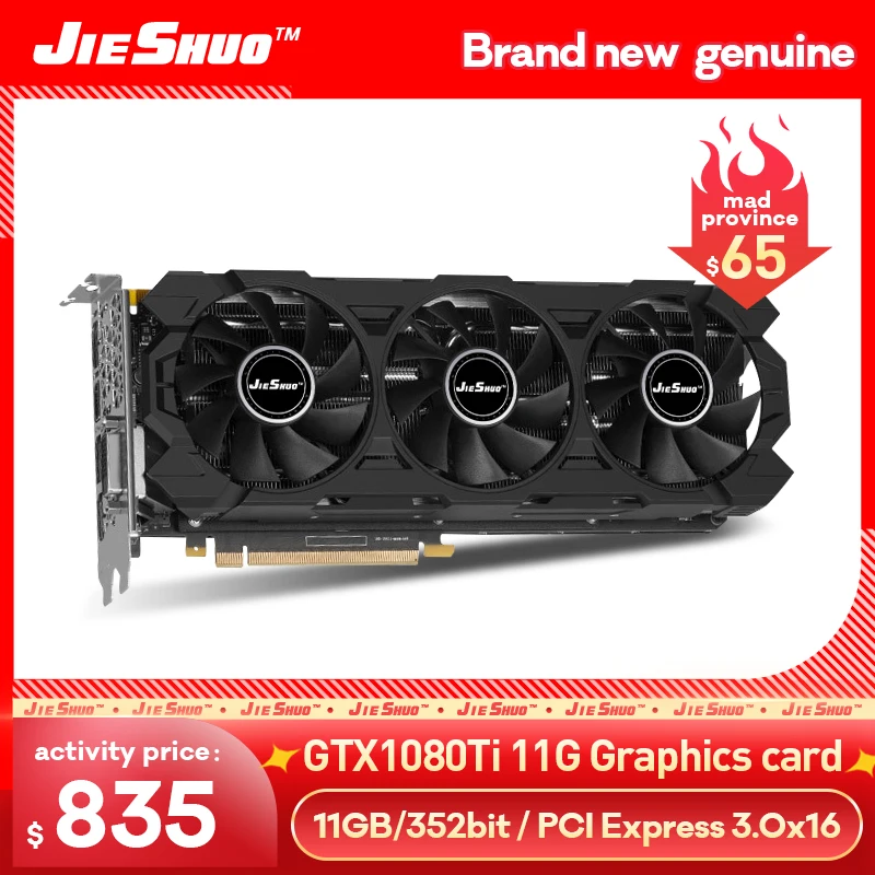Видеокарта для настольного компьютера gtx1080 TI 11 ГБ D5X видеокарта GeForce GTX 1080ti игровая