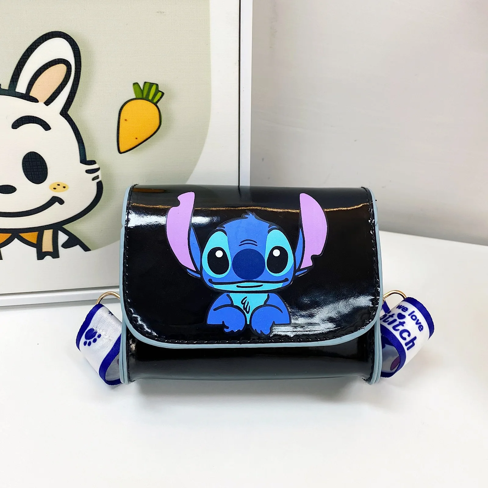 Детская сумка через плечо Disney Stitch милые аксессуары Sanrio с героями мультфильмов
