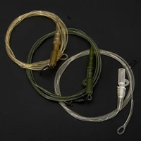 fluorocarbon carp leaders with fishing tackle safety clips quick change swivels 1m long connector cable pesca iscas tackle tools