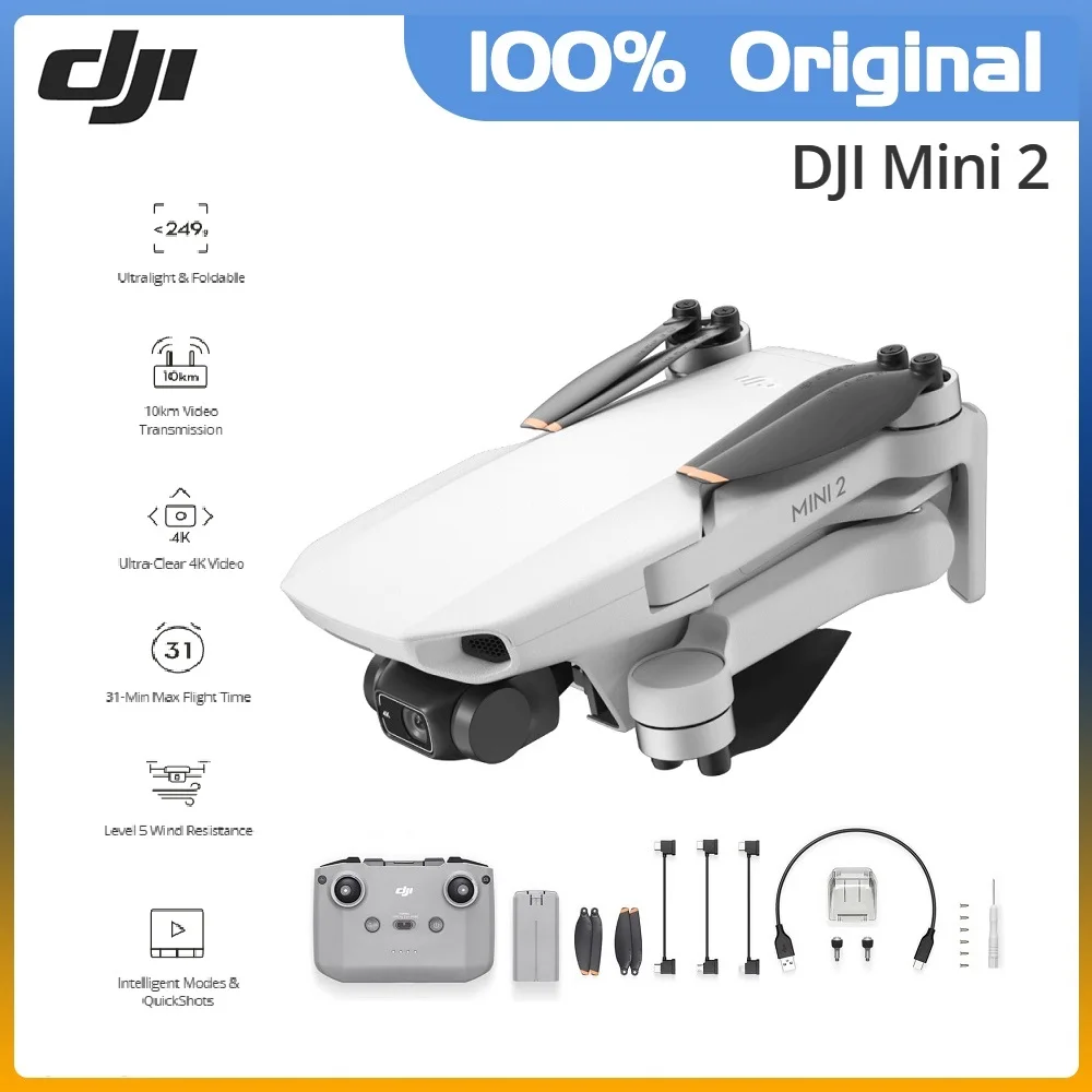 

Дрон DJI Mini 2 стандартная версия, время полета менее 249 ГГц, 31 минута, 4-кратный цифровой зум, уровень 5, сопротивление ветру, оригинал