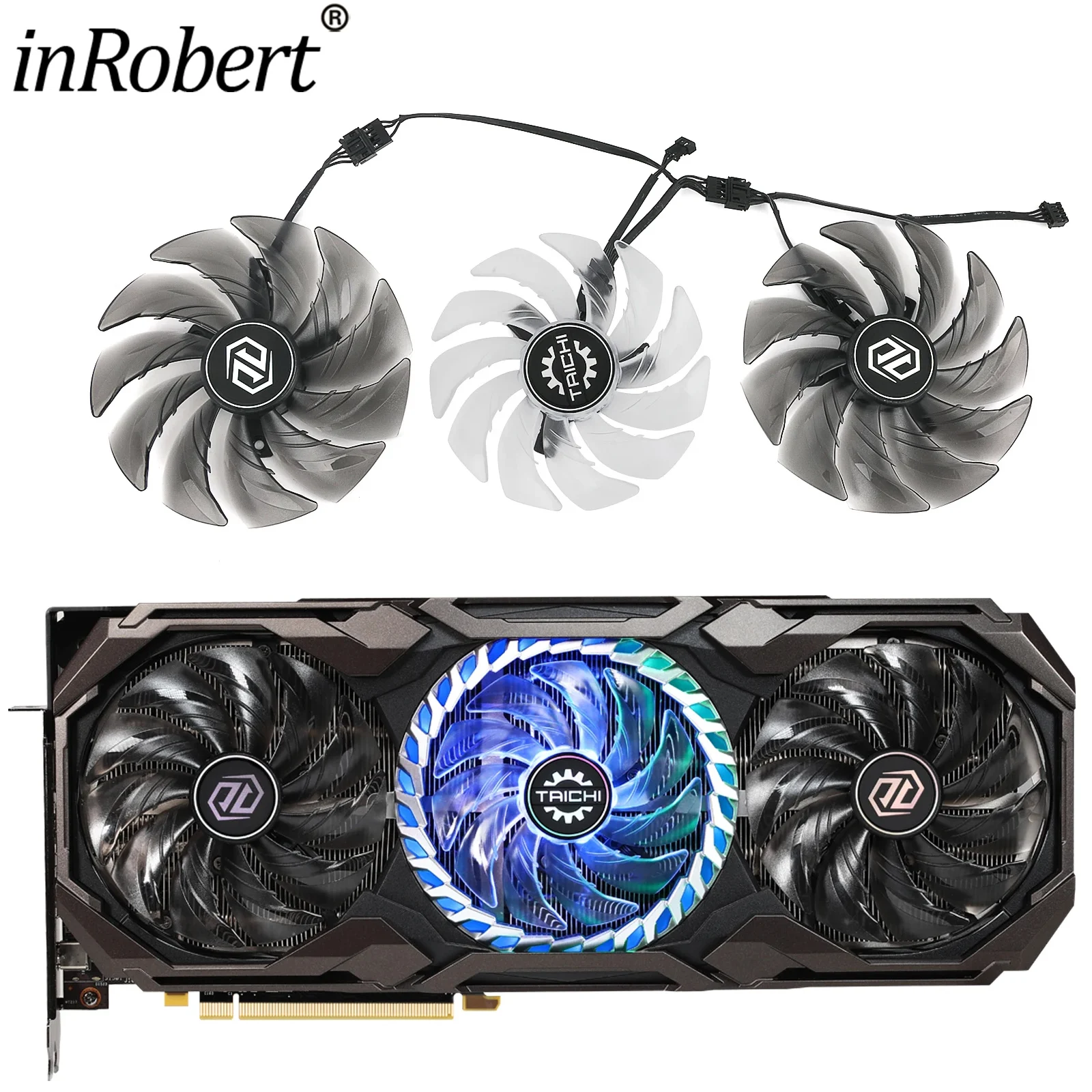 Вентилятор видеокарты 95 мм FDC10U12S9-C 85 FDC10H12S9-C для ASRock AMD Radeon RX 6800 XT Taichi X сменный