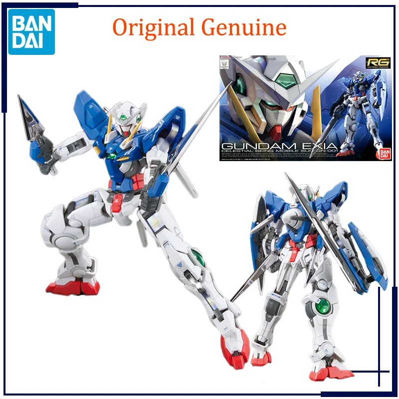 Оригинальная оригинальная модель Bandai Anime GUNDAM EXIA RG 1/144 GN-001 в сборе, игрушки, экшн-фигурки, подарки, коллекционные украшения для детей