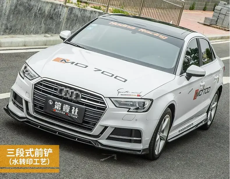 4 шт./компл. ABS картина из углеродного волокна передний бампер спойлер для губ