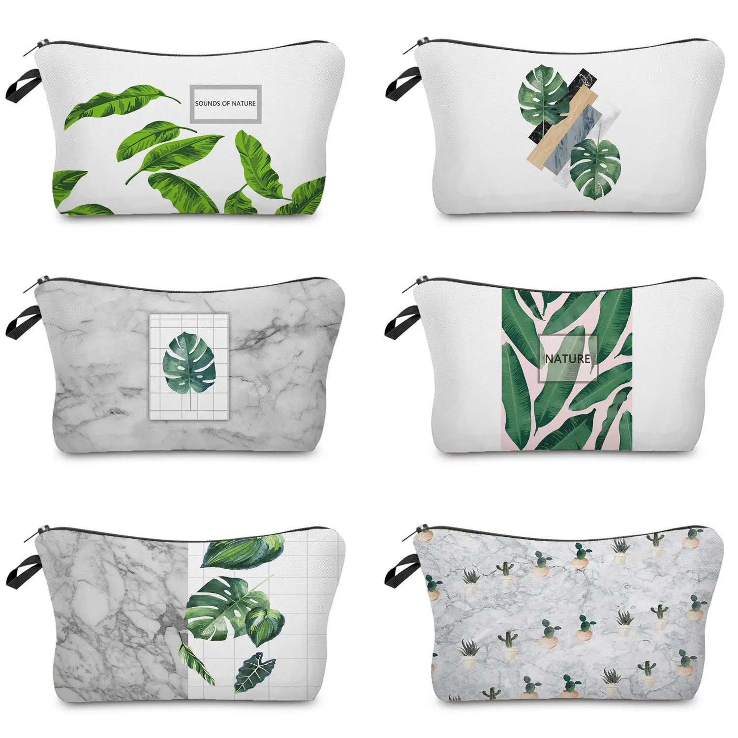 

Casual Printed Green Leaf Cosmetics Organizer Bag Storage Bags for Women Waterproof Women's Makeup Bag Travel Bag Toiletry Bags