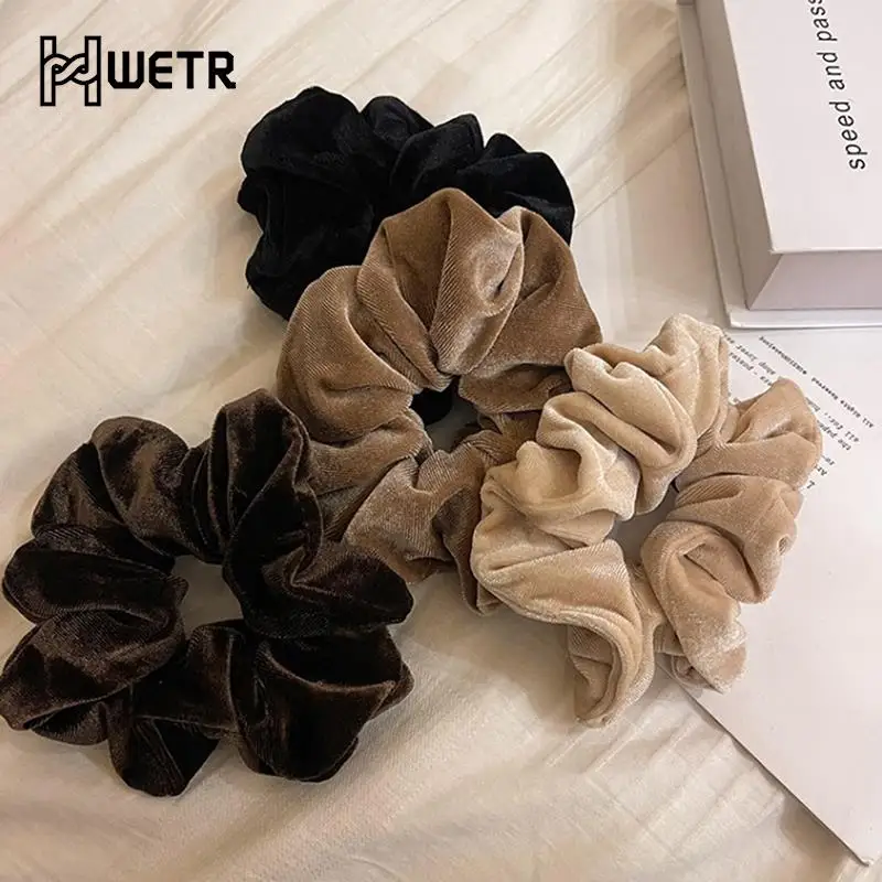 

Vintage Velvet Soft Hair Tie Scrunchie Girl Ponytail Holder Large Elastic Rubber Hair Rope Women Headwear Fashion Hair Accessory