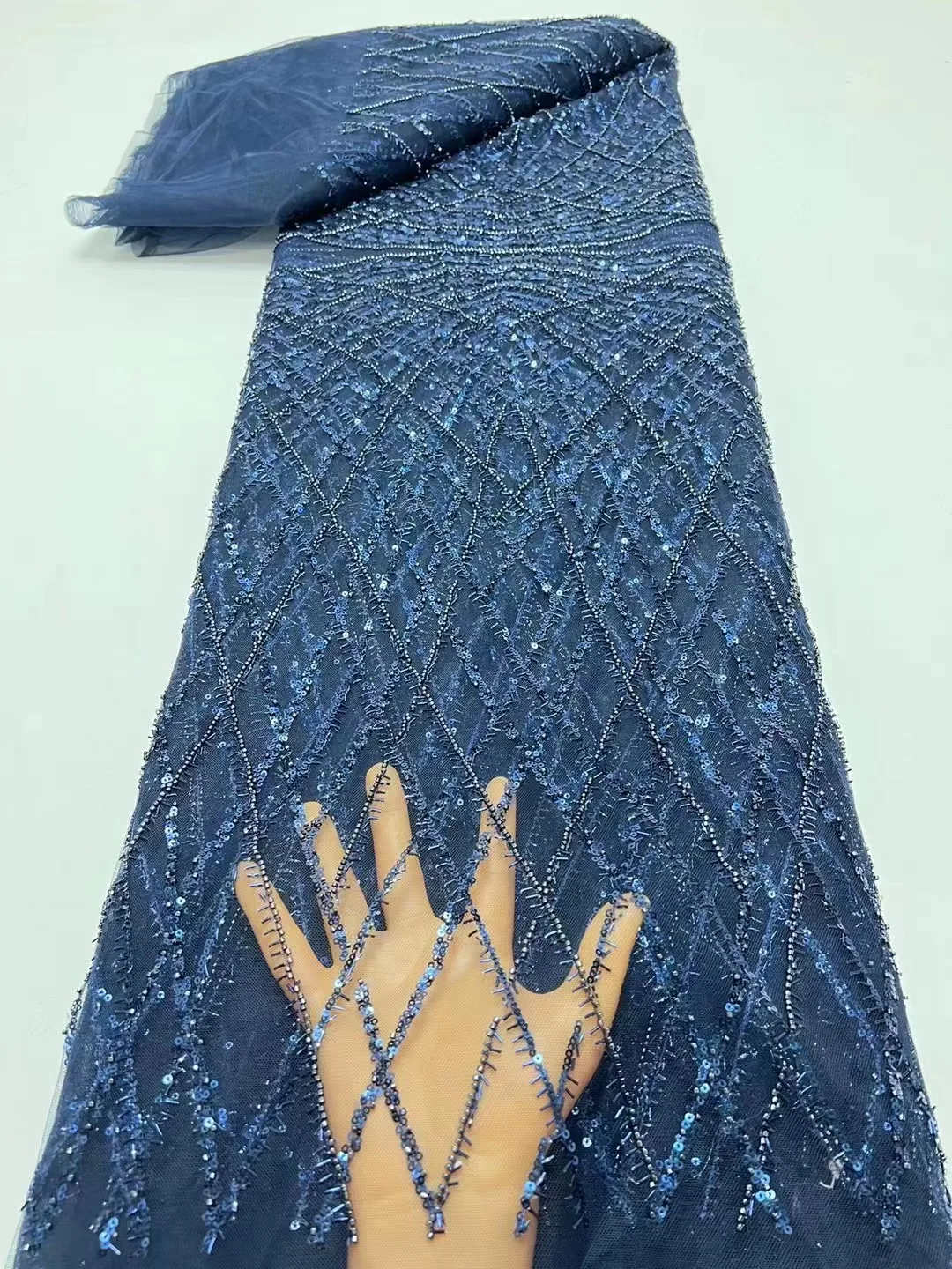 

Африканские блестки, бисеры, кружевные ткани, высокое качество, последовательная вышивка, французская нигерийская кружевная ткань для свадебной вечеринки, материал