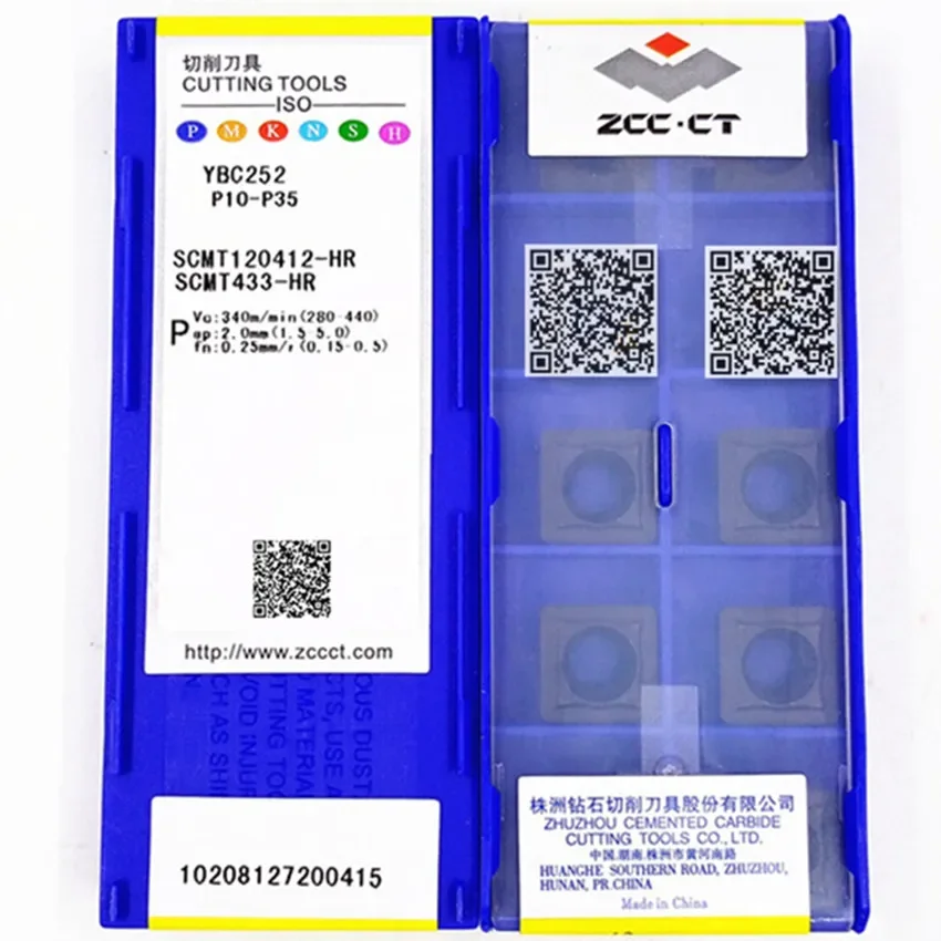 

SCMT120404-HR YBC252/SCMT120408-HR YBC252/SCMT120412-HR YBC252 SCMT431 SCMT432 SCMT433 ZCC.CT Твердосплавные пластины с ЧПУ 10 шт./кор.