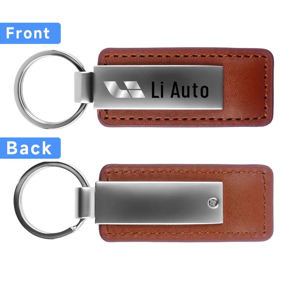 

Классический автомобильный брелок из углеродного волокна, металлический кожаный брелок для автомобиля Li Lixiang One L7 L8 L9 L9 Max