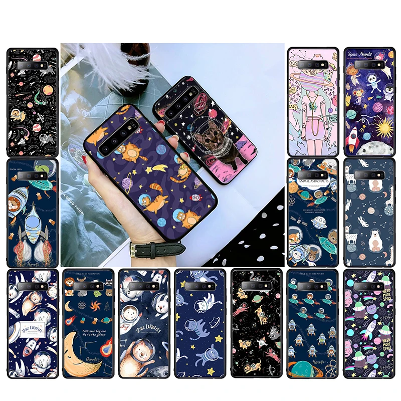 

Space Astronaut Cartoon animal planet moon Phone Case For Samsung S30 S22 S20 Ultra S20 S22 Plus S11 S10 S9 Plus S21 Plus S10E