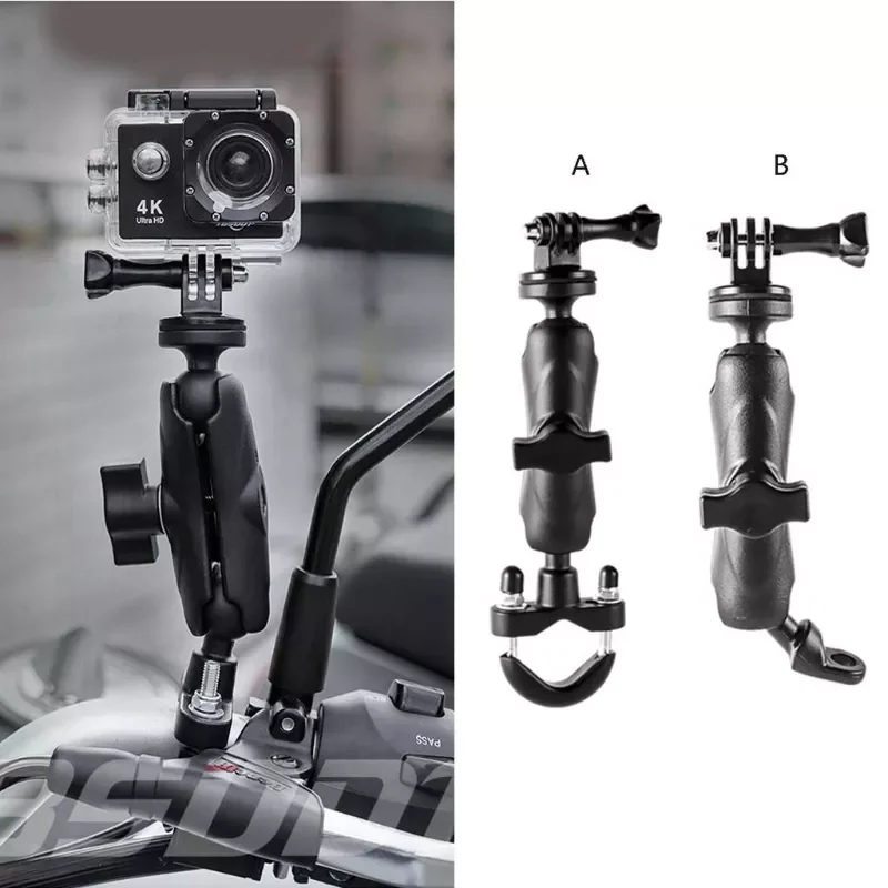 

Motorcycle Bracket ATV Rearview Mirror Stand Moto Bike Dash Cam Mount Bicycle Clamp Holder for SJCAM DSLR Action Camera R2LC