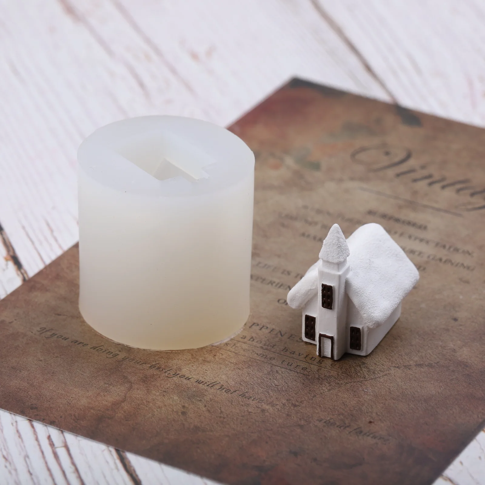 House Candle Holder Decoration Silicone Molds for Crafts 3d Fondant Baking DIY Creative Shape Making Tool |
