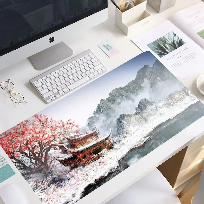 

Japan Sea Wave Mouse Pad, Great Wave Off Art Large Size Mouse Pad Natural Rubber PC Computer Gaming Mousepad Desk