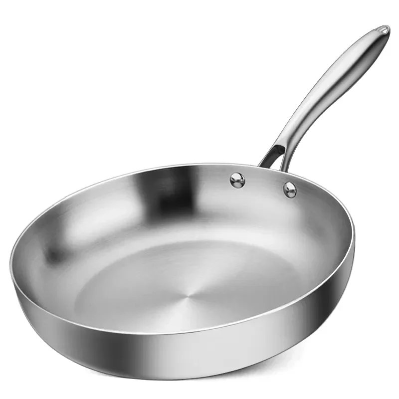 

Steel Non-stick Cooking 3 Pans Stainless Pan Pots Ply Set Frying 304 Frying Skillet Stainless Pans Thick Steel Pan Kitchen