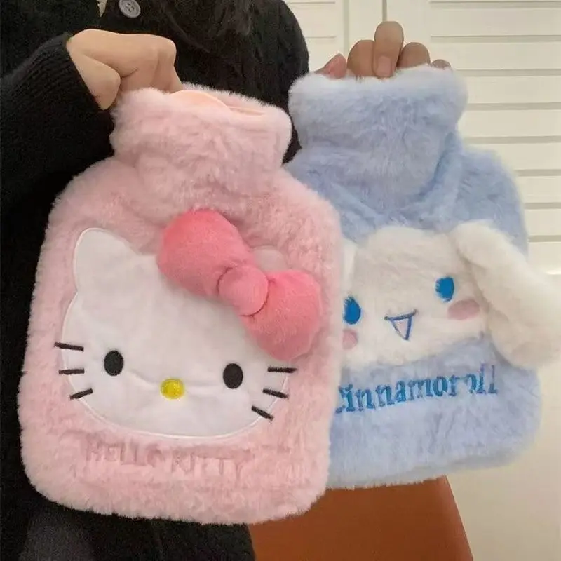 Sanrio плюшевая сумка для горячей воды Kawaii Kuromi Hello Kitty Cinnamoroll Melody многоразовая