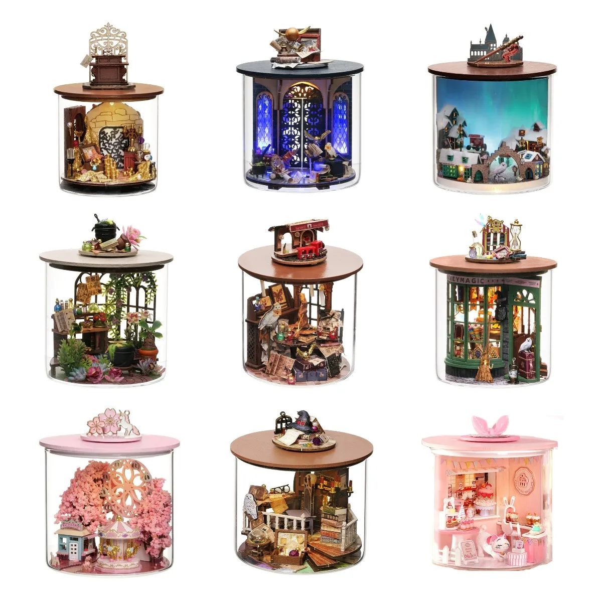 DIY Mini Casa Wooden Doll Houses Miniature Building Kit Time Magic Garden Dollhouse With Furniture Toys for Girls Birthday Gifts