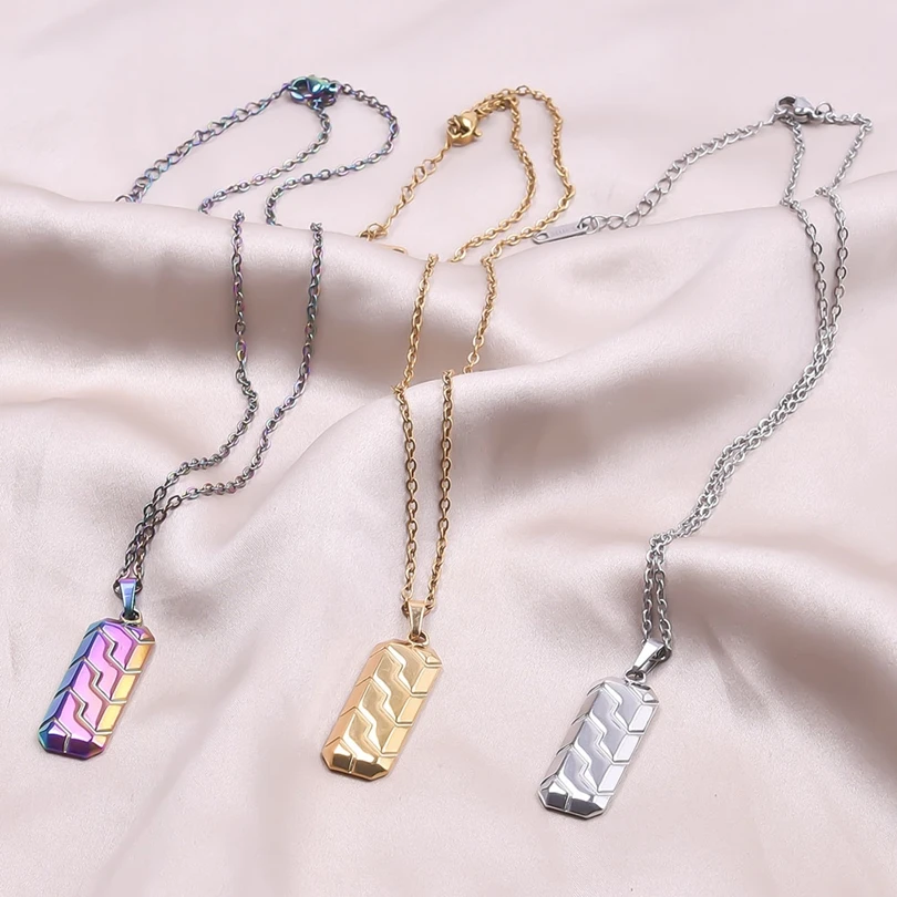 1 шт. Женская цепочка из нержавеющей стали с кулоном