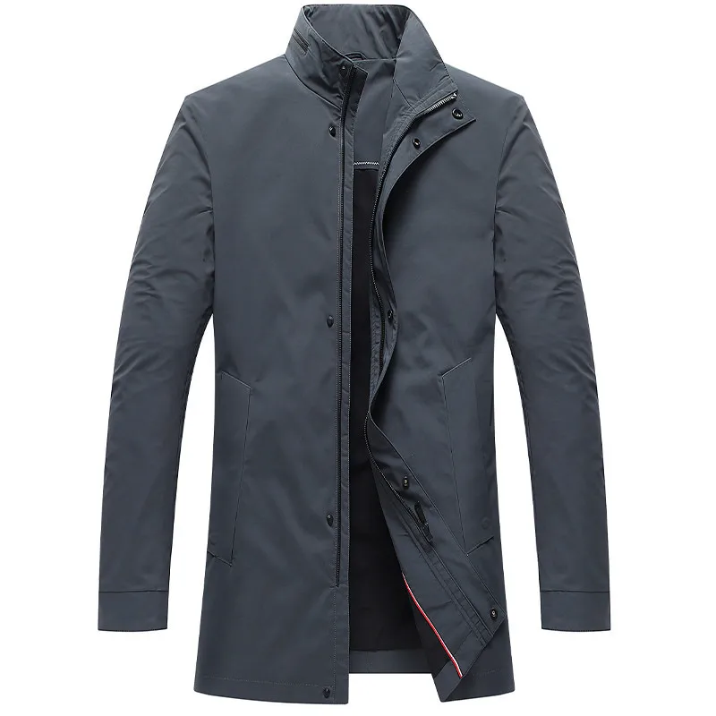 

Осень 2023, модное пальто, высококачественный мужской Тренч, облегающее пальто, деловые повседневные куртки, Мужская одежда, большие размеры