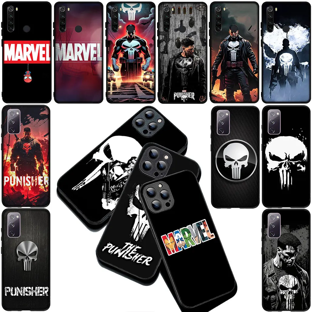 Фото Чехол-накладка с постером и изображением Черепа Punisher Marvel для Apple iPhone 16, 14, 15 Plus, 11 Pro Max, 16E ProMax, 15Plus, 15+, 16+ №5