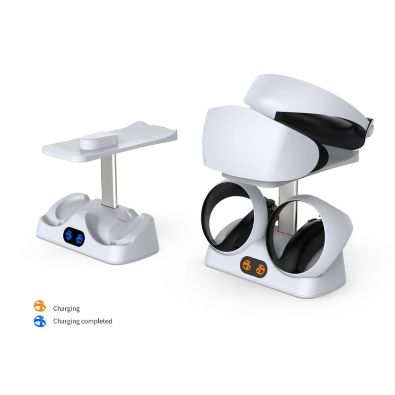 

Multifunctional Virtual Reality Charging Dock Charging Station Display Stands for PS VR2 Headset Display Stand Mount E8BE