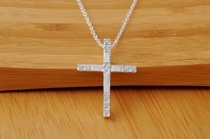 Женское ожерелье из серебра 925 пробы с кристаллами