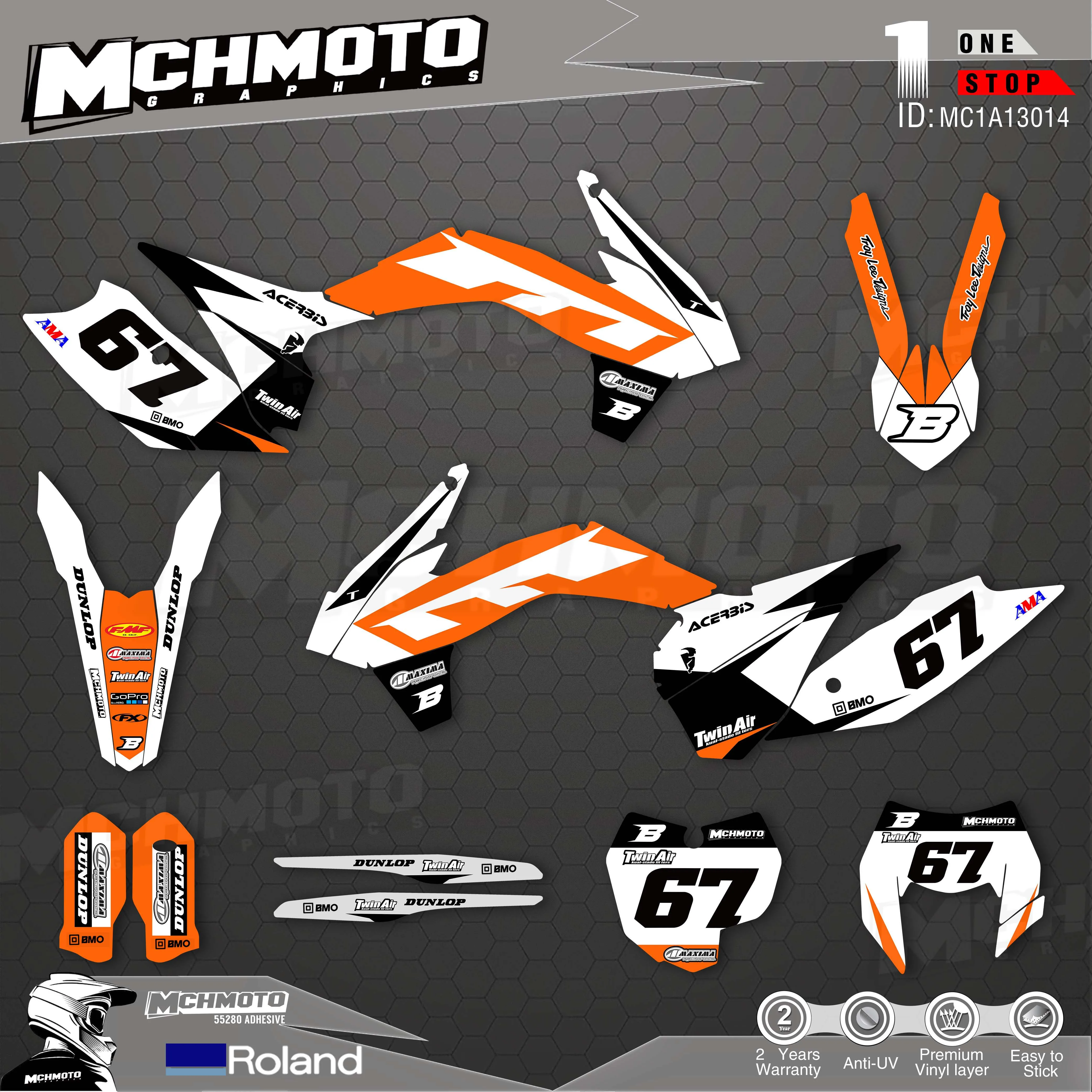 

MCHMFG Фотообои наклейки пользовательские наклейки для KTM 13-15SXF 14-16EXC Graphics