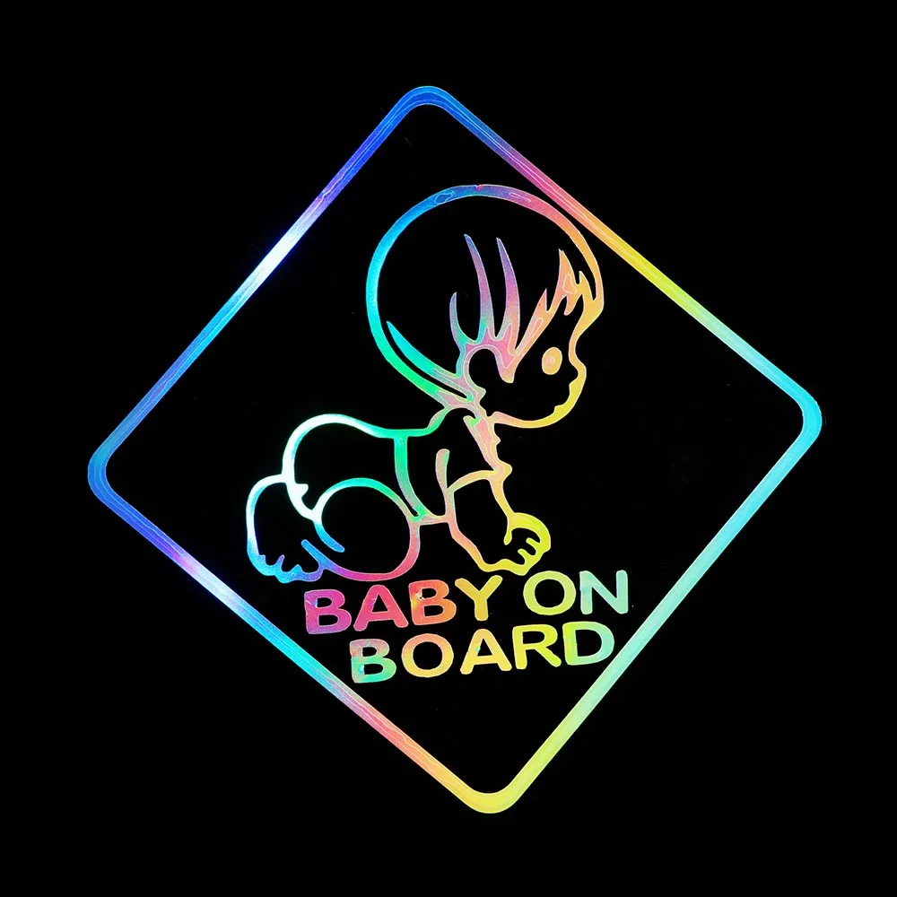 Забавная лазерная наклейка для декора автомобиля креативный стиль ребенка на