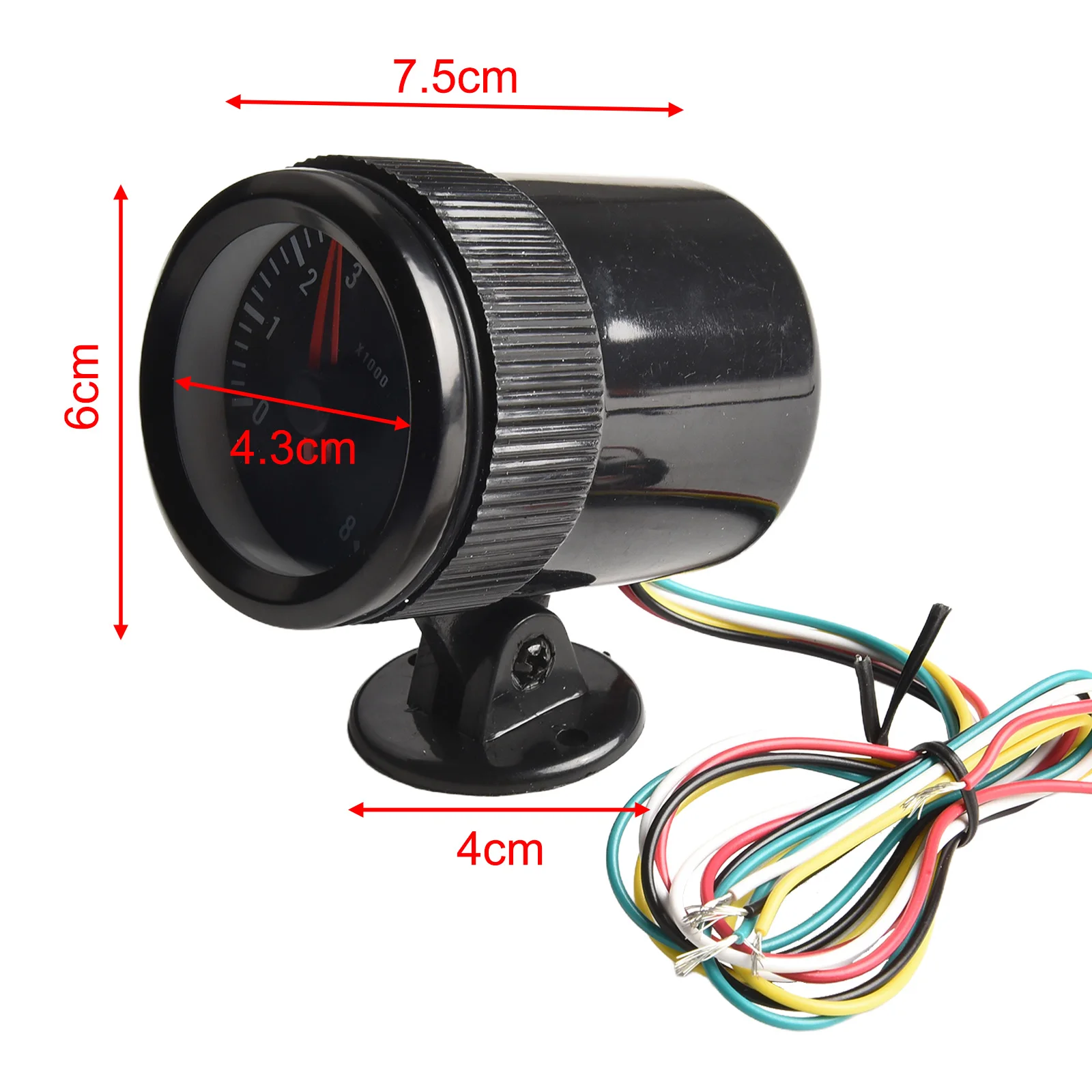 Автомобильный тахометр диаметром 2 дюйма. Черный датчик диаметра в диаметре