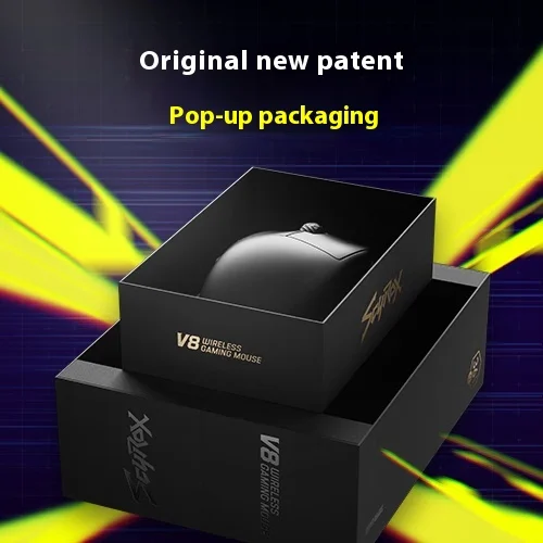Фото Scyrox V8 36g Сверхлегкая беспроводная игровая мышь с тремя режимами 30000 точек на дюйм PAW3950 Датчик RGB Макро FPS Киберспорт Легкая мышь Подарки №4