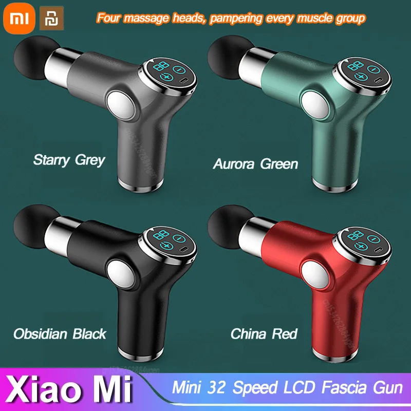 

Xiaomi Youpin 32-speed deep tissue percussion muscle massage fascia gun to relieve muscle shoulder pain LCD display mini massage