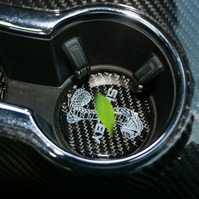 Автомобильные коврики для подстаканников в виде кобры из углеродного волокна