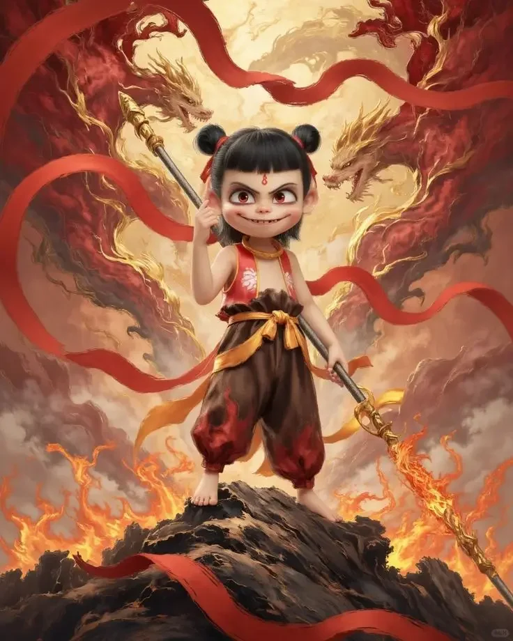 Печать на холсте Anime Character NEZHA