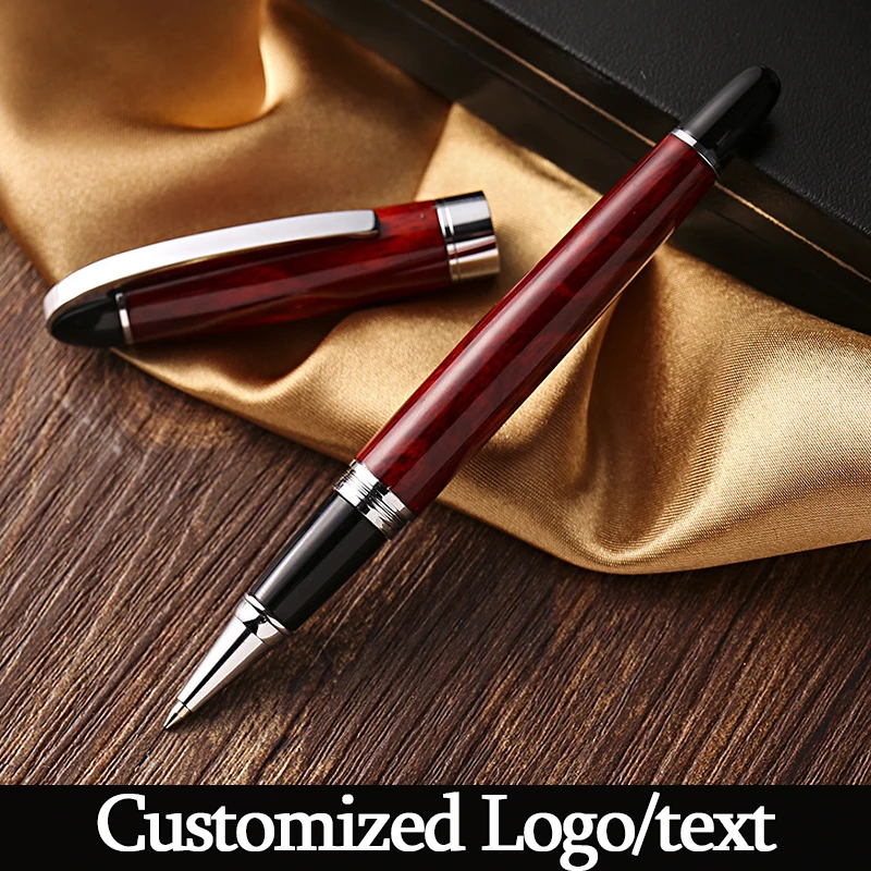 

Luxury Metal Black Ink Signature Ballpoint Pens for Business Writing Office School Supplies Stationery Customized Logo Name Gift