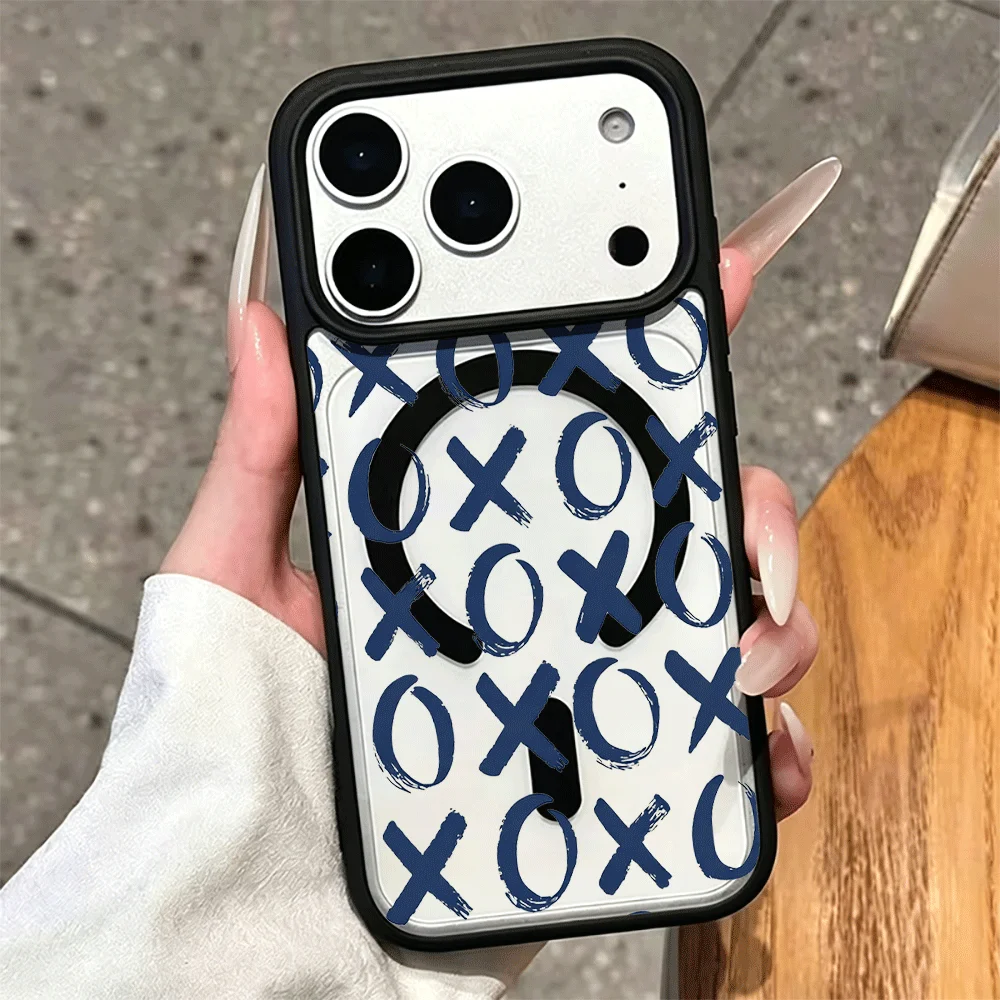 Чехол для телефона XOXO INS для Magesafe для iPhone AIR 17, 16, 15, 12, 13, 14 Pro Max, 15, 14, 16 Plus, 11, прозрачный акриловый чехол с беспроводной зарядкой (art.: 3920dbfc30a4c) - 3920dbfc30a4c