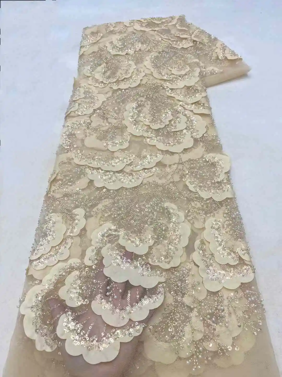 Высококачественная французская тюль для жениха кружевная ткань с вышивкой