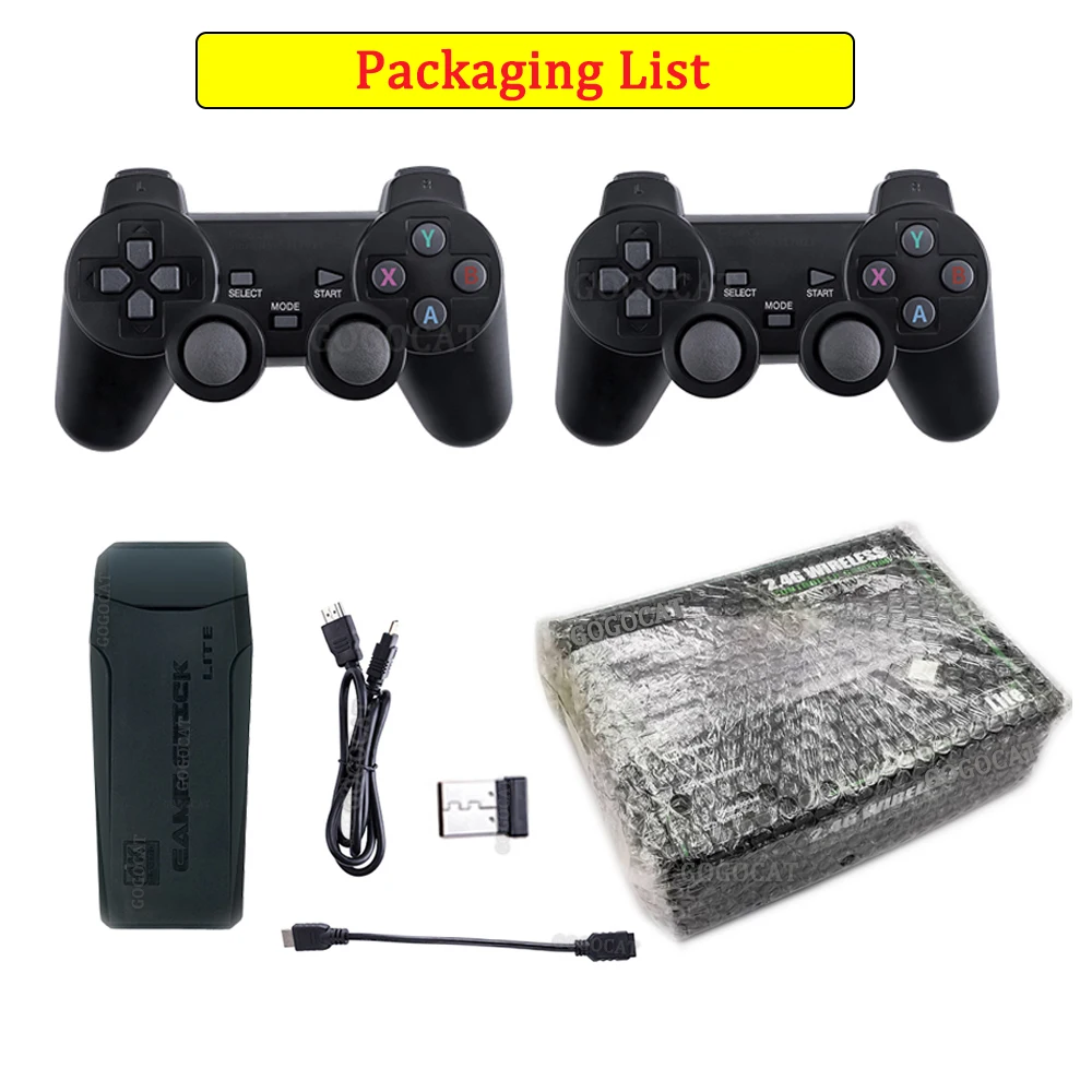 Video Game Consoles 4K HD 2.4G Wireless 10000 Games 64GB Retro Mini Classic Gaming Gamepads TV Family Controller For PS1/GBA/MD