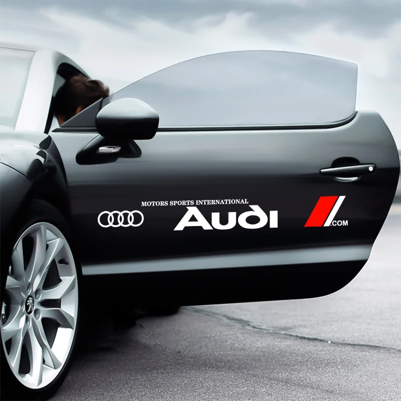 2 шт. автомобильные наклейки-эмблемы для Audi A3 A4 B5 B6 8P 8V 8L A5 A6 C6 |