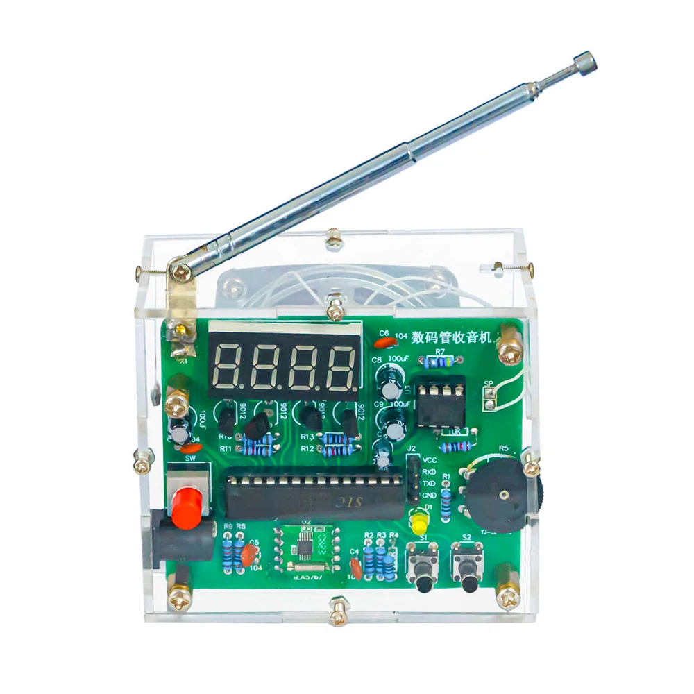 DIY FM цифровой ламповый радио комплект электронный регулируемый 87 5-108 1 МГц RDA5807