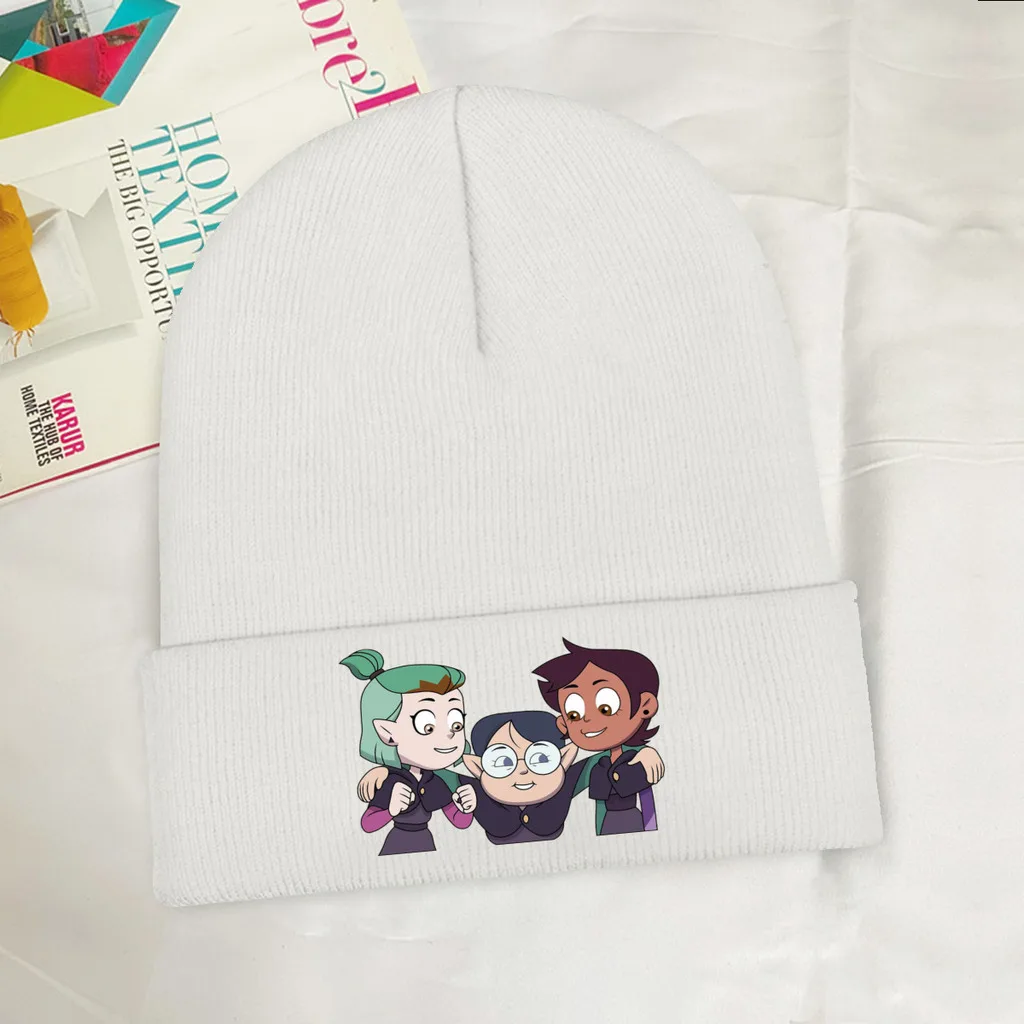 

Amity ивовая Luz Skullies Beanie The Owl House вязаный мужской женский мужской теплый головной убор Велоспорт Kawaii Brimless Эластичные Головные уборы