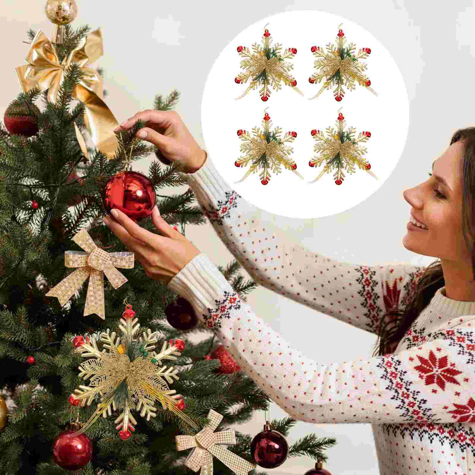 

Snowflake Ornaments Snowflakes Decorationschristmas Tree Small Ceiling