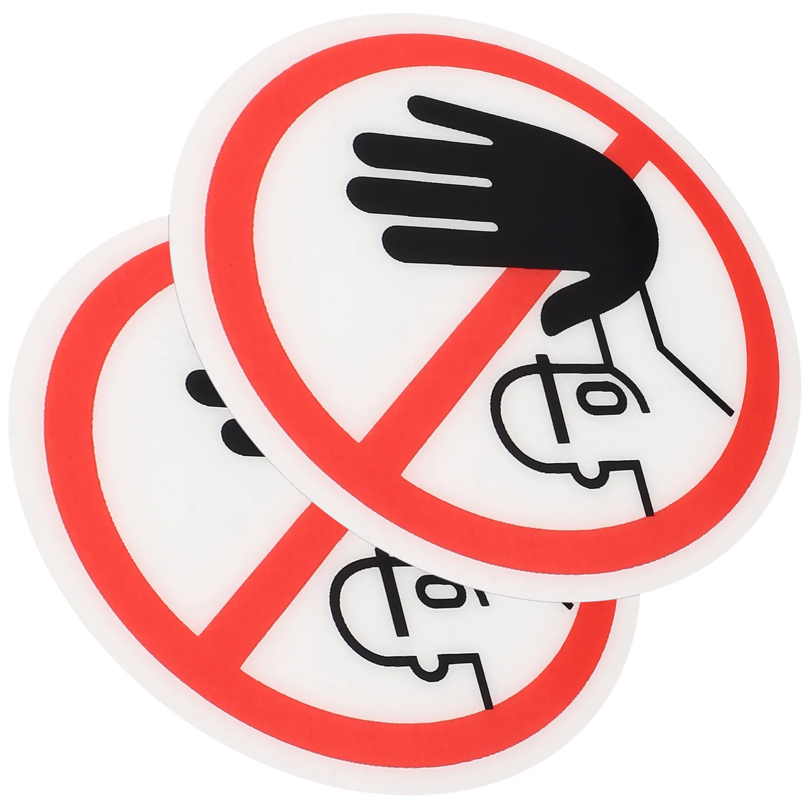 

2 Pcs No Touch Sign Sticker Adhesive Warning Label Do Not Use Hand Tabs Caution Danger Decal Security Signs Funny Peel Safety