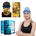 Бандана Балаклава высокоэластичная камуфляжная бесшовная флисовая Шейная Балаклава для велоспорта рыбалки мужской женский мужской шарф защитная труба для лица
