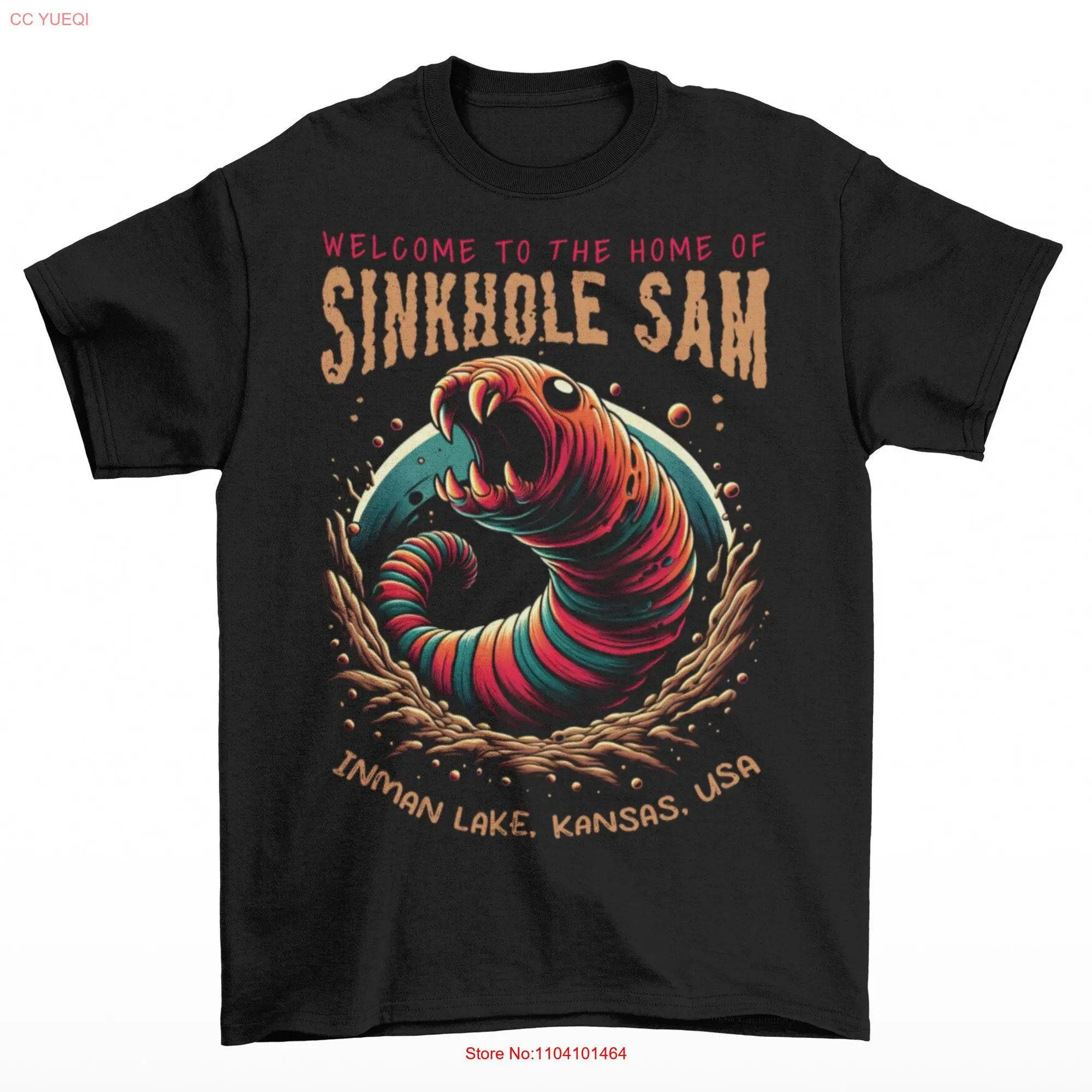 Футболка Sinkhole Sam Cryptid Cryptozoology с длинным или коротким рукавом