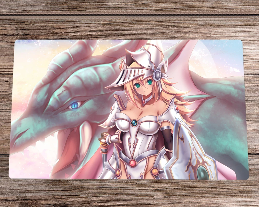 

Anime YuGiOh Playmat Dark Magician Girl The Dragon Knight TCG CCG Trading Card Game Mat & Free Bag Desk Mat Pad Mousepad 60x35cm