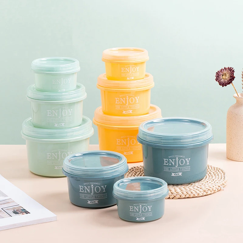

Круглый контейнер для сохранения свежести в скандинавском стиле, 1 шт., уличный контейнер для хранения пищи, детский студенческий пластиковый контейнер для ланча для микроволновой печи