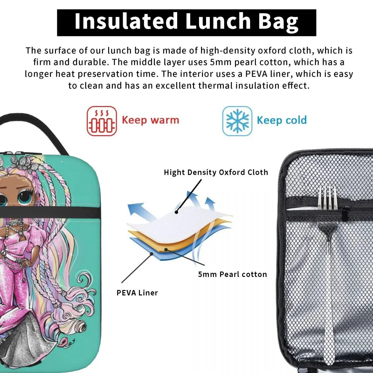 Изолированная сумка для обеда Twist Queen термосумка контейнер Bratz астротическая