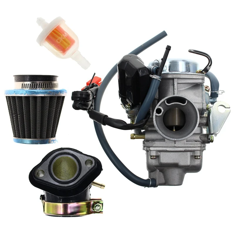 

Go Kart Carb with Air Filter for Kazuma Taotao Roketa SunL Baja Eagle for GY6 150Cc Carburetor GY6 26mm Carb