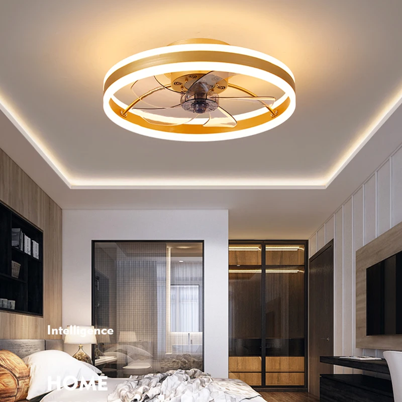 

Современный потолочный вентилятор со светодиодсветильник кой и управлением, подвесные лампы для спальни, гостиной, кабинета, фойе, мининал...